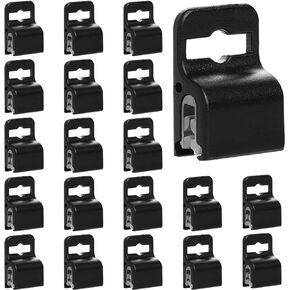 20 Pcs Black Gripper Card Holder Clamps Plastic Strong ID Card Secure Badge Holder for Standard Thickness ID Badge,CAC Card,Smart Card,Chip or Swipe Card