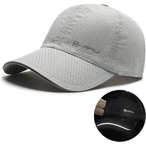 huablo]Quick Drying Baseball Cap Sun Hats Mesh Lightweight UV Protection Reflective Outdoor Hat