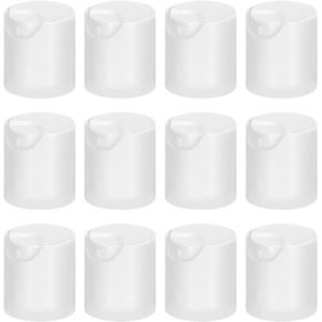 PATIKIL 24/410 Replacement Press Plastic Caps, 12pcs Dispensing Top Cover for Squeeze Shampoo and Lotion Bottles Lids