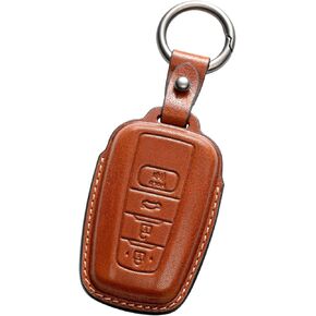 Compatible with Toyota Key fob Cover Leather Toyota Keychain Holder case Protector Avalon Camry TRD Corolla Highlander Prius Prime RAV4 Prime CHR Accessories