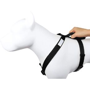Wool Dog Harness with Traffic Handle, No Pull, Escape Proof, Nontoxic Eco-Friendly (Pet Safe). Safety Reflective Accents |Front & Top Clip Attachments|All Metal Hardware