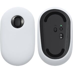 kwmobile Silicone Cover Compatible with Logitech Pebble Mouse Cover - Soft Mouse Protector Grip - Black