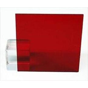 1/8" (3mm) Dark Red Translucent Acrylic Plexiglass Sheet 24"x12" Cast (0.118") Thick Nominal Size AZM