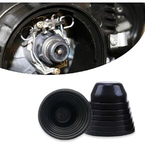 2 PCS Car H7 H4 LED Bulb Dust Cover, 2.16"-3.74" ID Rubber Ring Waterproof Sealing Protective Cap, Threaded Fastening Anti-falling Bulb Shell Accessories, Universal for Most Cars (Black)