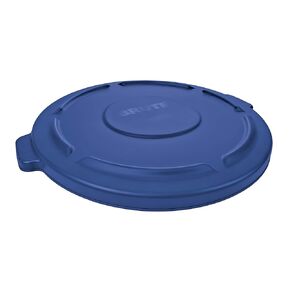 Rubbermaid Commercial Products BRUTE Heavy-Duty Trash/Garbage Can Lid, Blue, Compatible with 32-Gallon BRUTE Container, Pack of 6