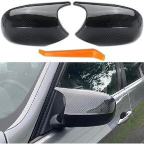 1Pair Car Side Mirror Covers Caps Replacement for 2005-2008 BMW 3 Series E90 E91 E92 E93 320i 325i 330i Pre Lci Model Exterior Carbon Fiber Accessories Auto Tuning Body Parts & Trim - M Style