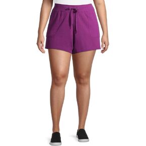 Terra & Sky Women's Plus Size Knit Shorts