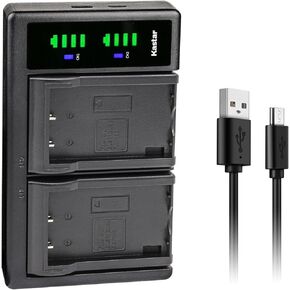 بطارية Kastar مكونة من عبوتين وشاحن USB LTD2 متوافق مع بطارية Olympus BLS-50، وشاحن Olympus BCS-5، وكاميرا Olympus OM-D E-M5 Mark III بدون مرآة