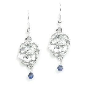 Pewter Magnolia Flower Earrings - Gift Packaged with "You are Made Strong" Steel Magnolias Story Card -Handcrafted in USA(Shipped Amazon Prime)