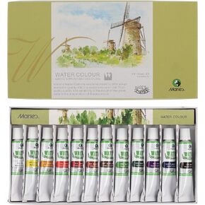 Marie's Artist Extra Fine Watercolor Sets - High Pigment and Concentration 12mL Watercolor Paint Set for Artist, Students, Teachers, Professionals, & More! - Set of 18