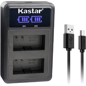 Kastar 4-Pack NB-10L Battery and LED2 USB Charger Compatible with Canon NB-10L NB10L, NB-10LH NB10LH Battery, Canon CB-2LC Charger, Canon G1X G3X G15 G16 SX40HS SX50HS SX60HS Camera