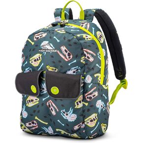 High Sierra Chiqui Backpack Travel Bag with Padded Tablet Sleeve, Accessory Pocket and Reflective Straps, Dino Dig/Mercury