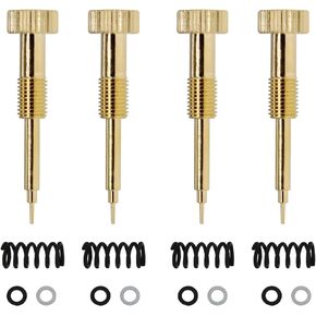 4 Pcs Pro Carb Rebuild Kit Motorcycle Idle Fuel Mixture Screw Fit for Keihin CV CVK Carbs, for Harley Big Twin 1990-1999, Twin Cam 1999-2006.…