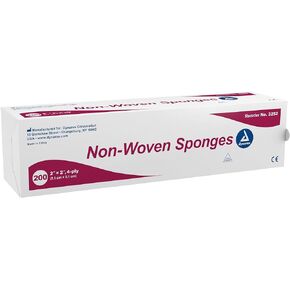Dynarex Non-Woven Sponges, Non-Sterile Gauze, 2x2 and 4 Ply, Perfect for Facial Needs, Skin Treatment, & Wound Care, Made from Highly Absorbent Materials, 1 Case of 4000 Dynarex Non-Woven Sponges