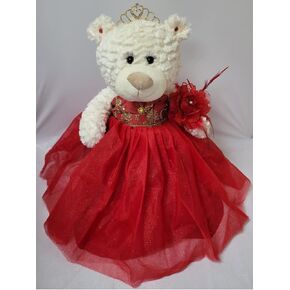 20" Quince Anos Quinceanera Last Doll Teddy Bear with Dress (Centerpiece) B16631-14G (Red-Gold Trim)