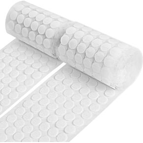 Self Adhesive Dots, 720 Pcs (360 Pairs) 0.59inch Diameter Nylon Sticky Back Dots,Hook and Loop Dots with Strong Adhesive,Great for DIY Crafts、Classroom, Office, Home