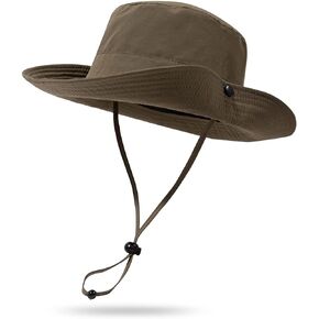 Croogo Fishing Hat UPF 50+ Wide Brim Bucket Hat Safari Boonie Hats Waterproof Outdoor Fisherman Hats Windproof Hiking Hat Cap