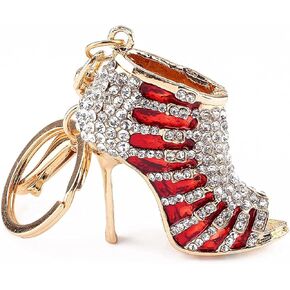Yosoo Lady Gift Rhinestone Stiletto Keychain Keyring Phone Bag Car Accessories