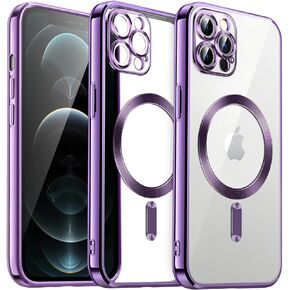 JETech Electroplated Case for iPhone 12 Pro Max 6.7-Inch, Camera Lens Full Protection, Compatible with MagSafe Wireless Charging, Shockproof Soft TPU Phone Cover (Gold)