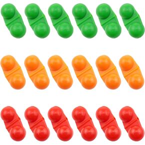 Fishing Double Rattle Portable Plastic Fishing Catfish Accessories Fishing Accessories Fishing Line Rattle for Catfish Catfish Rattles for Fishing (Orange Red Green) 18PCS
