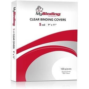 أغطية تجليد 5mil شفافة مقاس 9 × 11 بوصة - 100 قطعة MyBinding TC59X11S Clear in Kuwait
