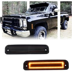 2 قطعة مصابيح LED للعلامات الجانبية لسلسلة Chevy & GMC C/K C10 C20 C30 K10 K20 K30 C1500 C2500 C3500 K1500 K2500 K3500 R30 V30 R3500 V3500، مصابيح إشارة أمامية وخلفية مدخنة