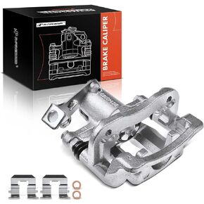 A-Premium Disc Brake Caliper Assembly with Bracket Compatible with Select Kia Models - Rio 2012 2013 2014 2015 2016 2017 - Rear Left Driver Side