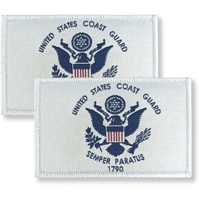 US Coast Guard Flag Patch Tactical Army Military Patches - Hook and Loop Fastener, 2 Pack