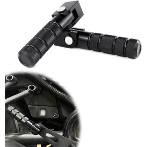 Xitomer M8 Universal Motorcycle Bike Foot Peg Foldable Mini Pedals, Universal Aluminum Pedals for Motorcycle 90 Degree Folding Support Rod