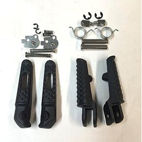 XKH- Motorcycle Black Front Rear Foot Peg Footrest Kit Compatible with CBR 1000RR 2004-2012 CBR 600RR 2003 2006 CB 1000R 2008 2012 [B0178N0ONO]