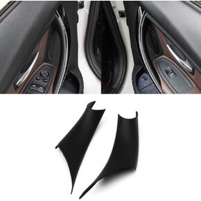 3Pcs Door Handle Cover Interior Smooth, Interior Door Pull Handle Cover Compatible with BMW X5 Series F15/F85 (2014-2018), X6 Series F16/F86 (2015-2018) Black HTRACING