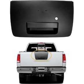 Gledewen Tailgate Door Handle Exterior, Compatible with 2004-2012 Nissan Titan, with Key Hole, Replace# 906067S200 NI1915110 | Outer Rear Textured Black Tail gate Latch Lever Assembly