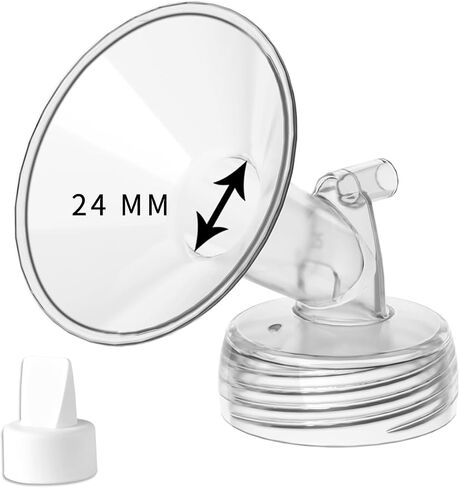 Fanmoom Wide Mouth Flanges Compatible with Spectra S1/S2 Breast Pumps; Wide Neck Pump Part; Not Original Spectra Flange(18mm 1Flanges) in Saudi Arabia