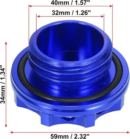 X AUTOHAUX Black Aluminum Alloy Car Gas Oil Filler Plug Cover Fuel Tank Caps for Subaru Ascent 2019-2021 for Subaru Forester 1998-2021 for BRZ in Saudi Arabia