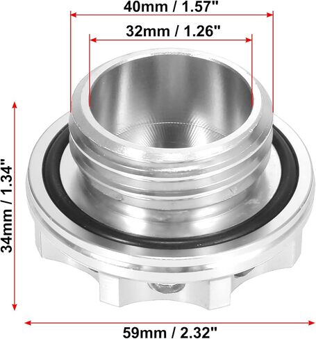 X AUTOHAUX Black Aluminum Alloy Car Gas Oil Filler Plug Cover Fuel Tank Caps for Subaru Ascent 2019-2021 for Subaru Forester 1998-2021 for BRZ in Saudi Arabia