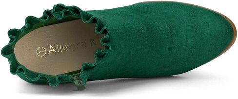 Allegra K Women's Ruffle Block Heel Ankle Boots in Saudi Arabia