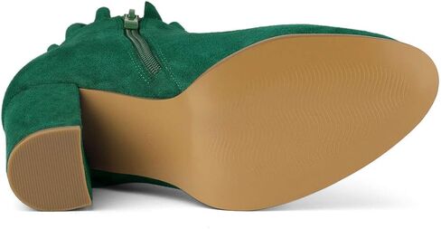 Allegra K Women's Ruffle Block Heel Ankle Boots in Saudi Arabia