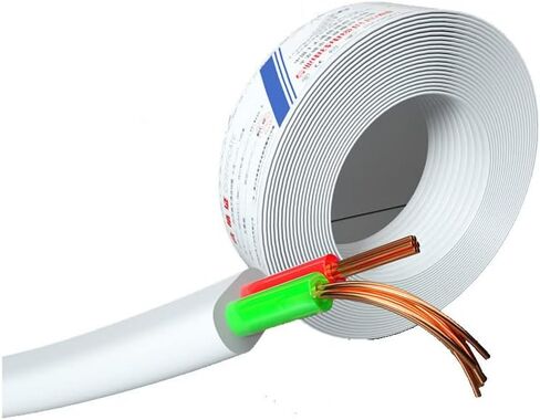 100M(328ft) Pure Copper Multi-Strand Telephone Line RJ11 Communication 6-Core Indoor Connecting Line Flat Line, White in Saudi Arabia
