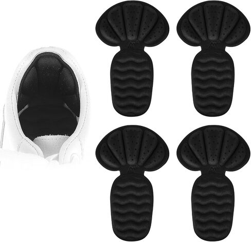 Heel Grips for Men and Women, 2 Pairs 2 in 1 Heel Grips Liner Cushions Inserts Metatarsal Pads Ball of Foot Cushions Shoe Pads Insoles Filler Improved Shoe Fit Heel Pads for Shoes (Black) in Saudi Arabia