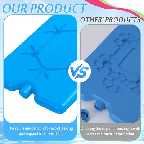 Ice Packs for Cooler, 6 Pack Slim Ice Packs for Lunch Boxes - 6.3" x 3.9" x 0.6" (each), Quick Freeze and Space Saving Freezer Lunch Ice Packs Reusable for Camping and Fishing in Kuwait