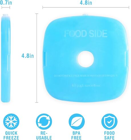 JMEXSUSS 4 Pack Ice Packs for Cooler, Reusable Small Ice Packs for Lunch Boxes, Thin Ice Packs for Lunch Bags in Saudi Arabia