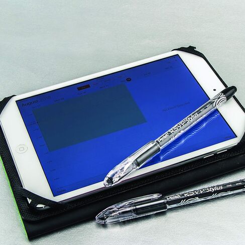 Pentel RSVP STYLUS Ballpoint Pen, Fine Line, Black Ink (BK90L-A) (12 count) in Saudi Arabia