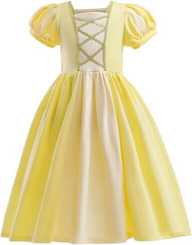 MYRISAM Girls Princess Costume Summer Dresses Halloween Christmas Birthday Party Pageant Cotton Ball Gown w/Accessories in Kuwait
