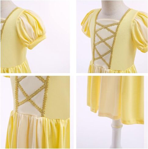 MYRISAM Girls Princess Costume Summer Dresses Halloween Christmas Birthday Party Pageant Cotton Ball Gown w/Accessories in Kuwait