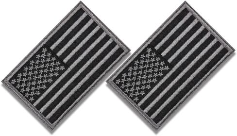 AUAUY 4 قطع رقع العلم الأمريكي، رقع تكتيكية للولايات المتحدة الأمريكية العلم الأمريكي، خطاف وحلقة رقعة معنوية تكتيكية تطريز كامل رقعة عسكرية لحقائب الظهر والقبعات والسترات والسراويل والزي العسكري in Kuwait