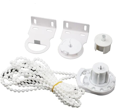 Antrader 2 Sets Roller Blind Clutch with Metal Bracket & Bead Chain,Roller Shade Clutch for 28mm Tube,White in Saudi Arabia