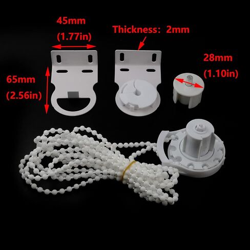 Antrader 2 Sets Roller Blind Clutch with Metal Bracket & Bead Chain,Roller Shade Clutch for 28mm Tube,White in Saudi Arabia
