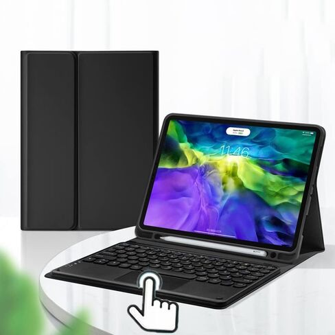 حافظة لوحة المفاتيح لجهاز Galaxy Tab A9+ A9Plus 11 بوصة 2023 SM-X210/X215/X216، مع لوحة مفاتيح بلوتوث مغناطيسية قابلة للفصل مع حامل قلم S حافظة رفيعة قابلة للطي (GarkGreen) in Kuwait