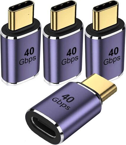 4Pack USB C Female to Female Adapter, USB Type C Coupler Extender Support 100W, 40Gbps, 8K@60Hz for Thunderbolt 4/3, MacBook Pro/Air, Laptop, Phones and More Type C Devices in Kuwait