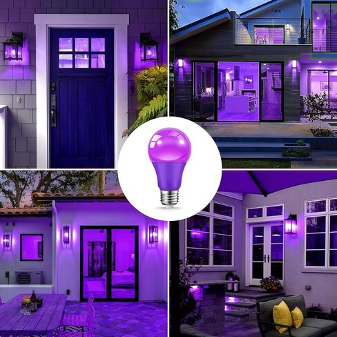 Green Light Bulbs for Outdoor Porch, 9W(60W Equivalent) E26 Base LED Green Bulb for Christmas, Halloween,Wedding,Party,Bar,Holiday Lighting,Home Decor, 2-Pack in Kuwait